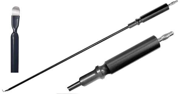 ELECTRODO DE LAPAROSCOPÍA SIN SUCCIÓN CON PUNTA EN ESPATULA 36 CM.