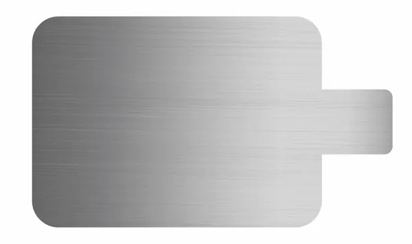 PLACA DE ACERO INOXIDABLE Y REUTILIZABLE PARA PACIENTE 16 X 12 CM.