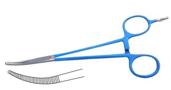 PINZAS DE DIATERMIA WILSON HEY CURVA 17.8 CM. (COMPATIBLE CON EQUIPOS DELTRONIX CON CABLE 19-250).