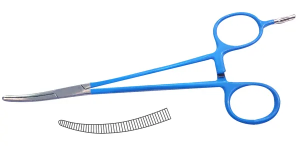 PINZAS DE DIATERMIA PARA ARTERIAS CURVA 17.8 CM. (COMPATIBLE CON EQUIPOS DELTRONIX CON CABLE 19-250).