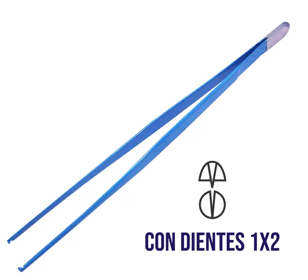 PINZA DE DISECCIÓN PARA ELECTROCIRUGÍA. CON 1X2 DIENTES. 20 CM.