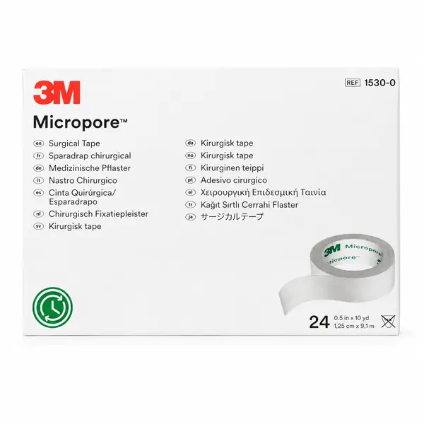 CINTA MICROPOROSA DE 1/2 COLOR BLANCO MEDIDA 1.25X9.14M 3M