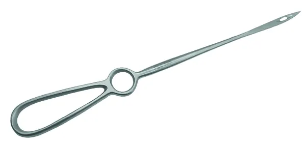 AGUJA VETERINARIA BUHNER PARA LIGADURAS 30 CM