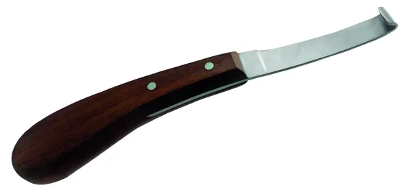 CUCHILLO VETERINARIO PARA CASCOS, MANO DERECHA, 20 CM. DE ANCHO