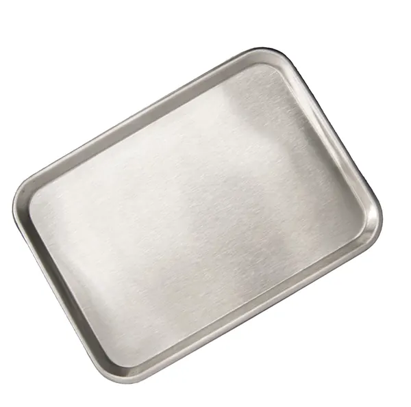 CHAROLA MAYO, DE ACERO INOXIDABLE, SIN PERFORACIONES. DIMENSIONES: 49 X 32 CM.