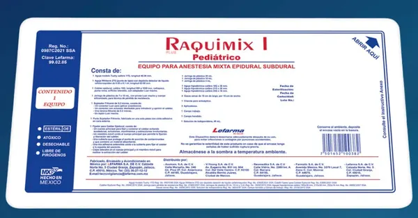 RAQUIMIX I Equipo para Anestesia Mixta Epidural / Subdural Pediátrico