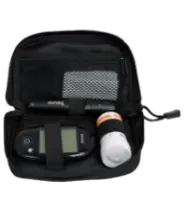 Medidor de glucemia, GL44, Glucómetro con tiras reactivas y disparador de Lancetas incluidas.