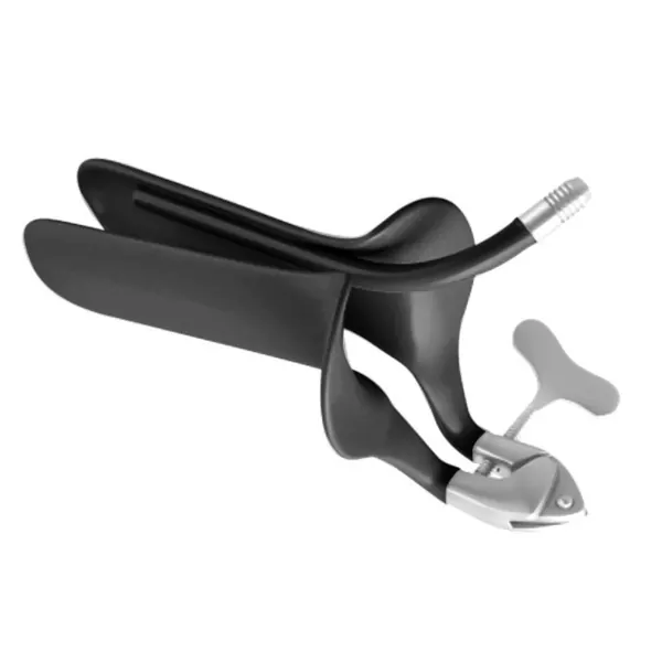 ESPEJO VAGINAL TEFLONADO NEGRO PARA LASER CON EXTRACTOR DE HUMO COLLIN GRANDE.