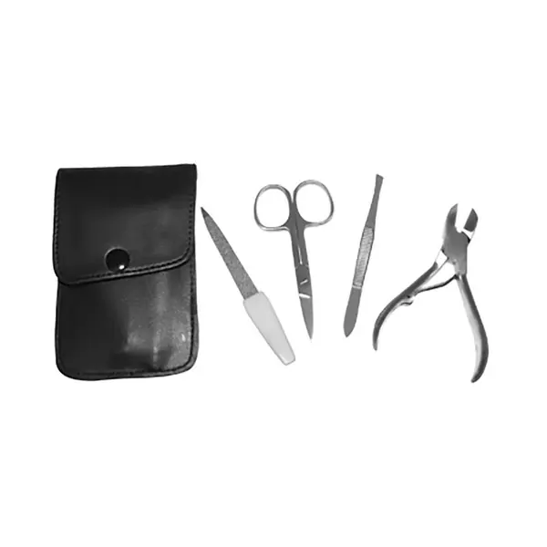 ESTUCHE DE PODOLOGIA (ALICATA, TIJERA, LIMA, PINZA P/DEPILACION)