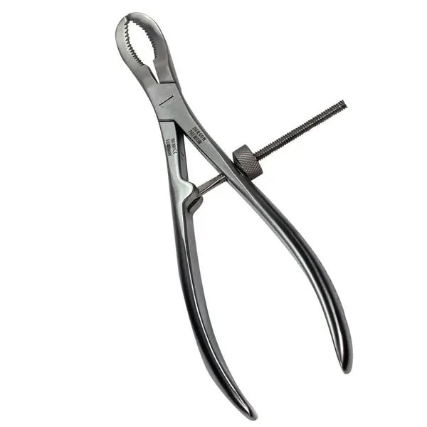 PINZA DE AUTO CENTRADO CON FIJACION EN SCROLL ANCHO DE PUNTA 10MM. 26 CM DE LONGITUD.