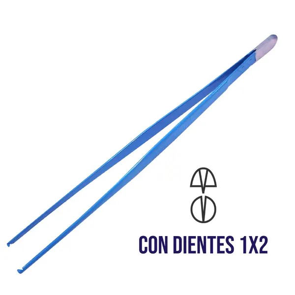 PINZA DE DISECCIÓN PARA ELECTROCIRUGÍA. CON 1X2 DIENTES. 25 CM.