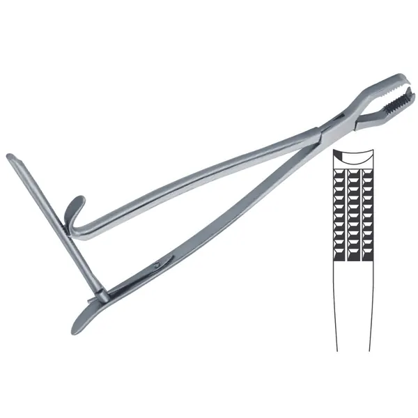 PINZA LANE PARA HUESO CON CREMALLERA 18 CM.