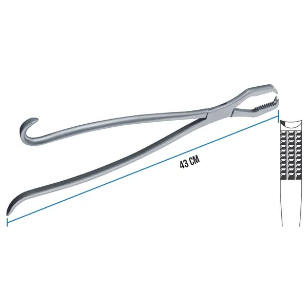 PINZA LANE PARA HUESO SIN CREMALLERA 43 CM.