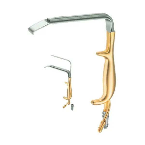 SEPARADOR DE MAMOPLASTIA TEBBETS CON TUBO DE SUCCIÓN Y LUZ FIBRA ÓPTICA 15 CM. X 25 MM