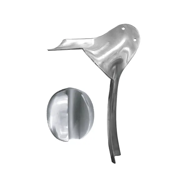 VALVA AUVARD VAGINAL CON PESA REMOVIBLE. 2 LBS / 907 G. ACABADO CROMADO PLATA. 23 CM DE LONGITUD.