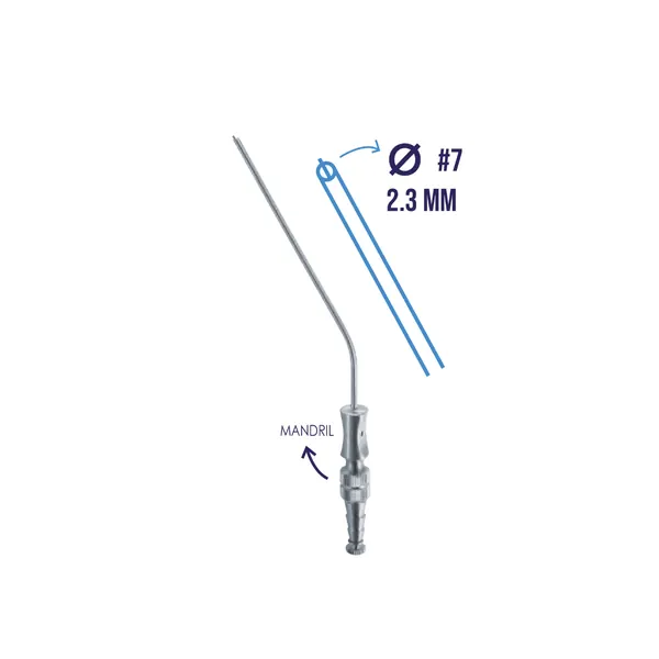 CÁNULA FRAZIER FERGUNSON CON MANDRIL # 7 (2.3 mm)