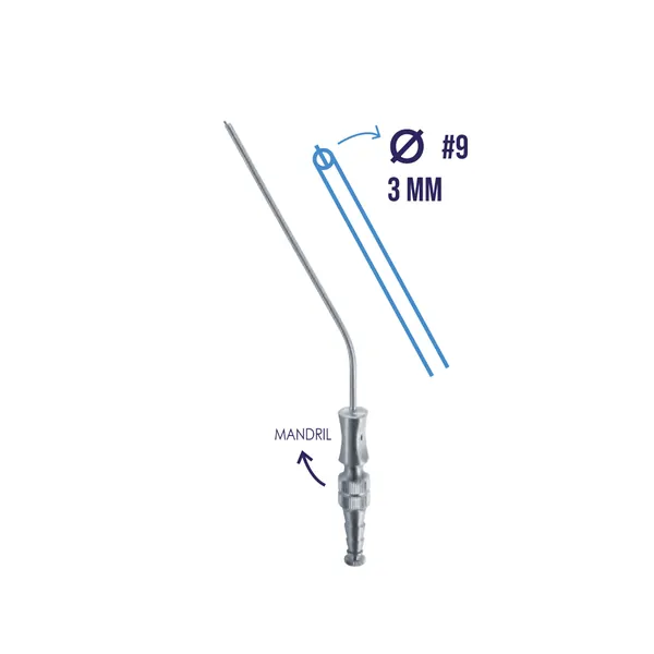 CÁNULA FRAZIER FERGUNSON CON MANDRIL # 9 (3.0 mm)
